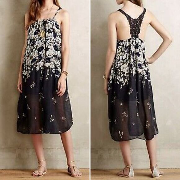 Anthropologie LILKA Verano Floral Midi Dress XS - Picture 1 of 11